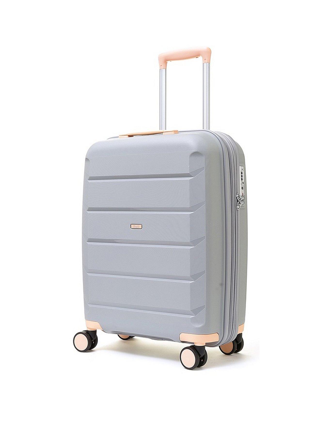Rock Luggage Tulum 8 Wheel Hardshell Cabin Suitcase - Grey