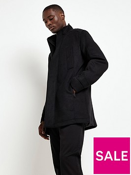river-island-wool-commuter-fixed-liner-overcoat-black