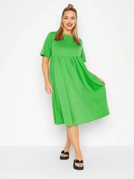 prod1091604504: Yours Apple Green Smock Dress Poly