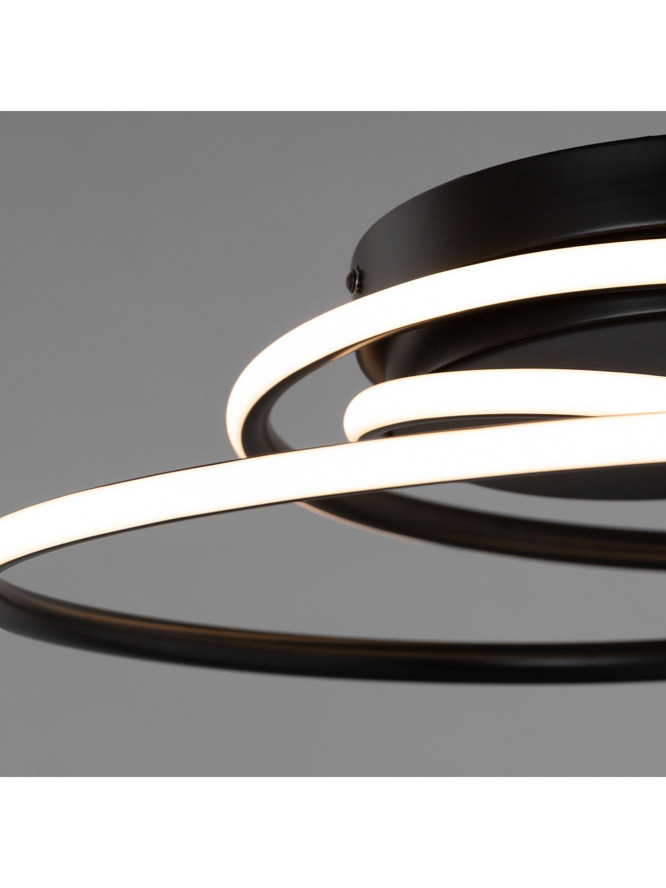 Image 2 of 5 of BHS Pei Rings LED Flush Light Fitting - Satin Black