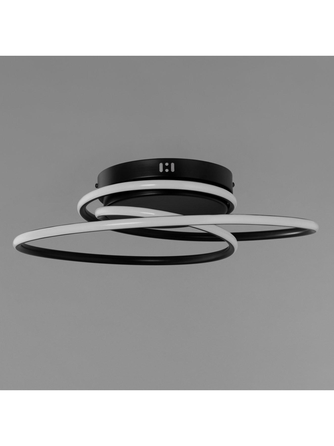 Image 4 of 5 of BHS Pei Rings LED Flush Light Fitting - Satin Black