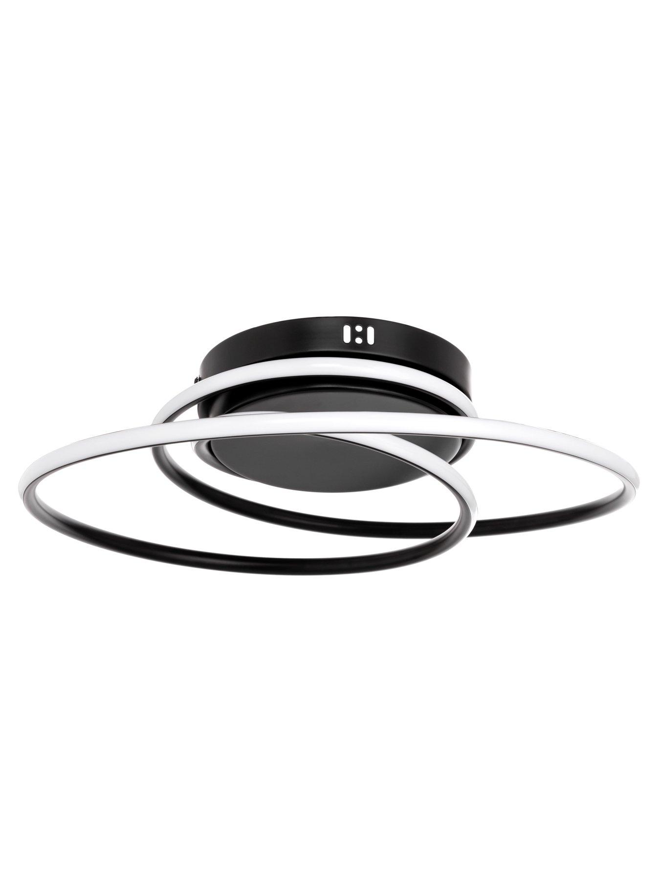 Image 5 of 5 of BHS Pei Rings LED Flush Light Fitting - Satin Black