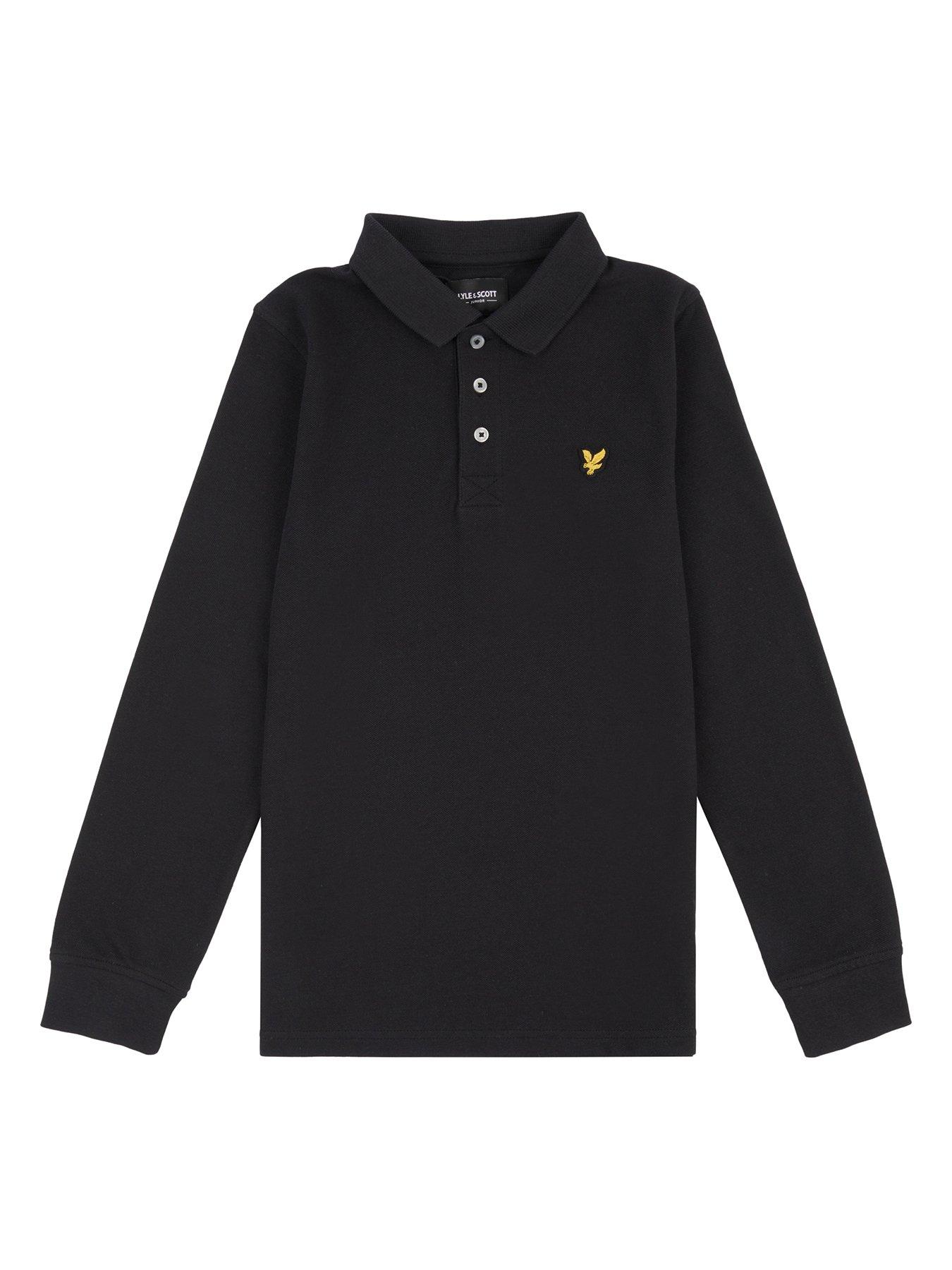 Lyle Scott Boys Soft Touch Finish Long Sleeve Polo Shirt Black Very Ireland