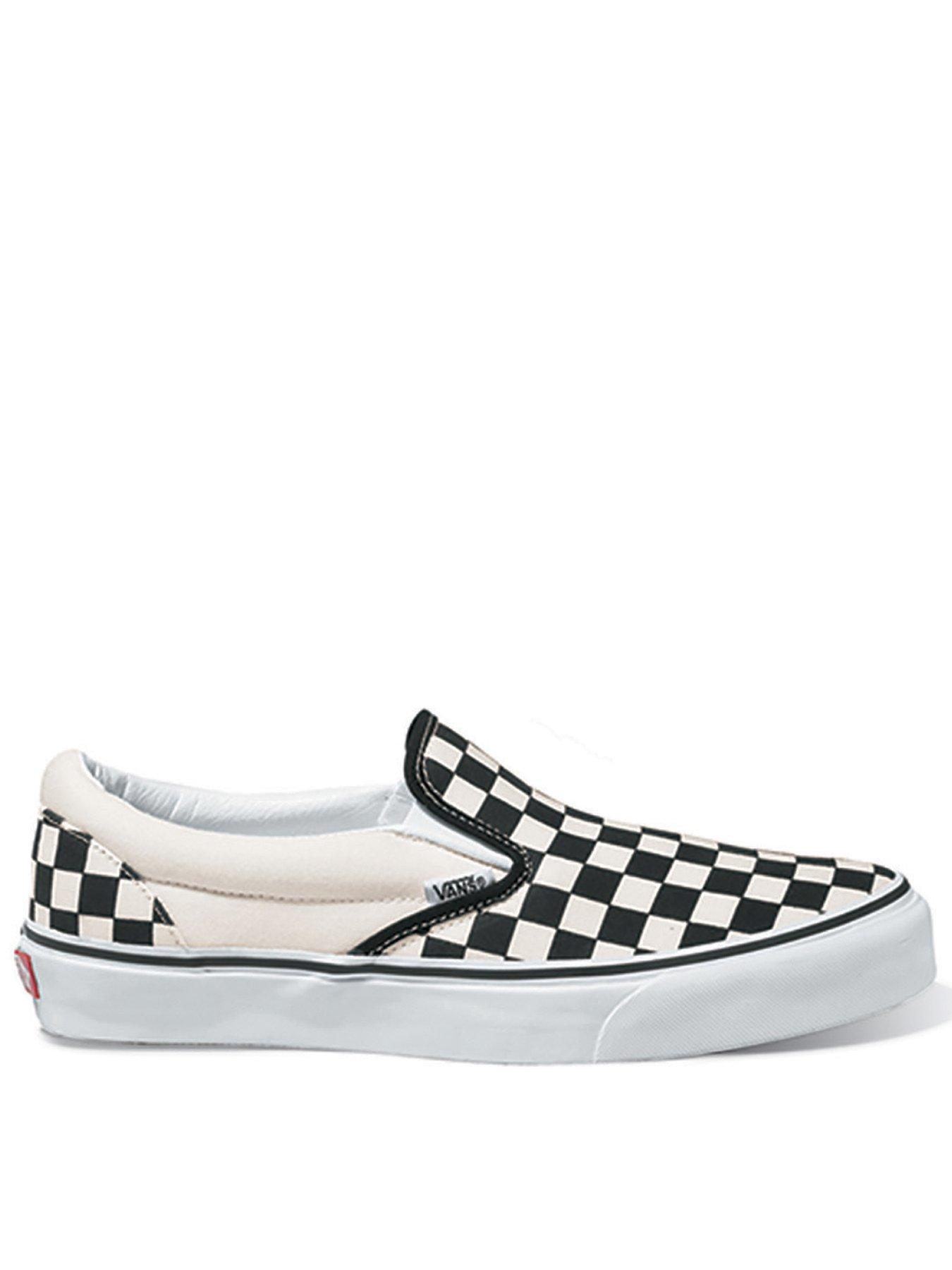 undefined Kids Unisex Classic Slip-On Checkerboard Trainer - Black/White