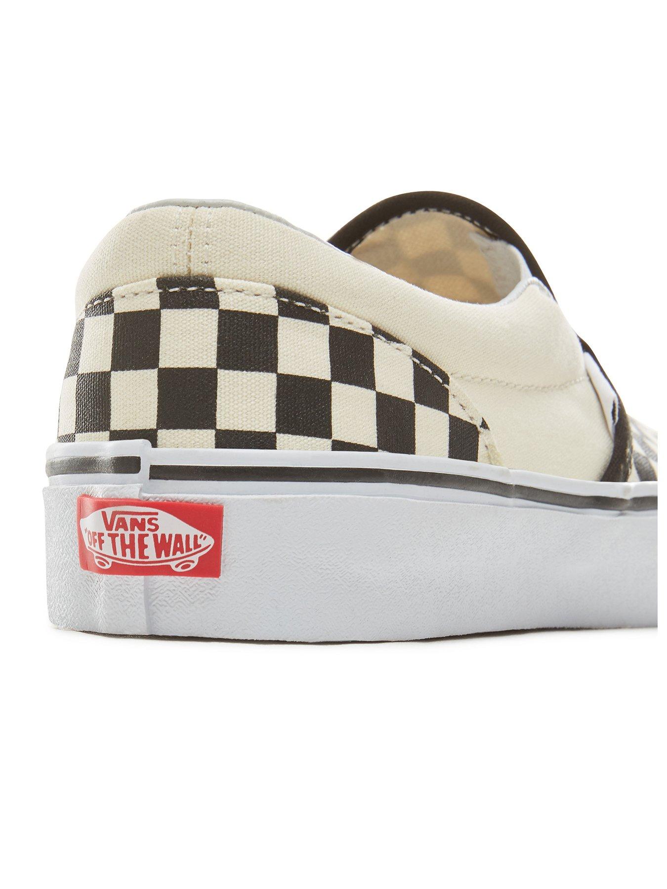 vans-kids-unisex-classic-slip-on-checkerboard-trainer-blackwhitestillFront