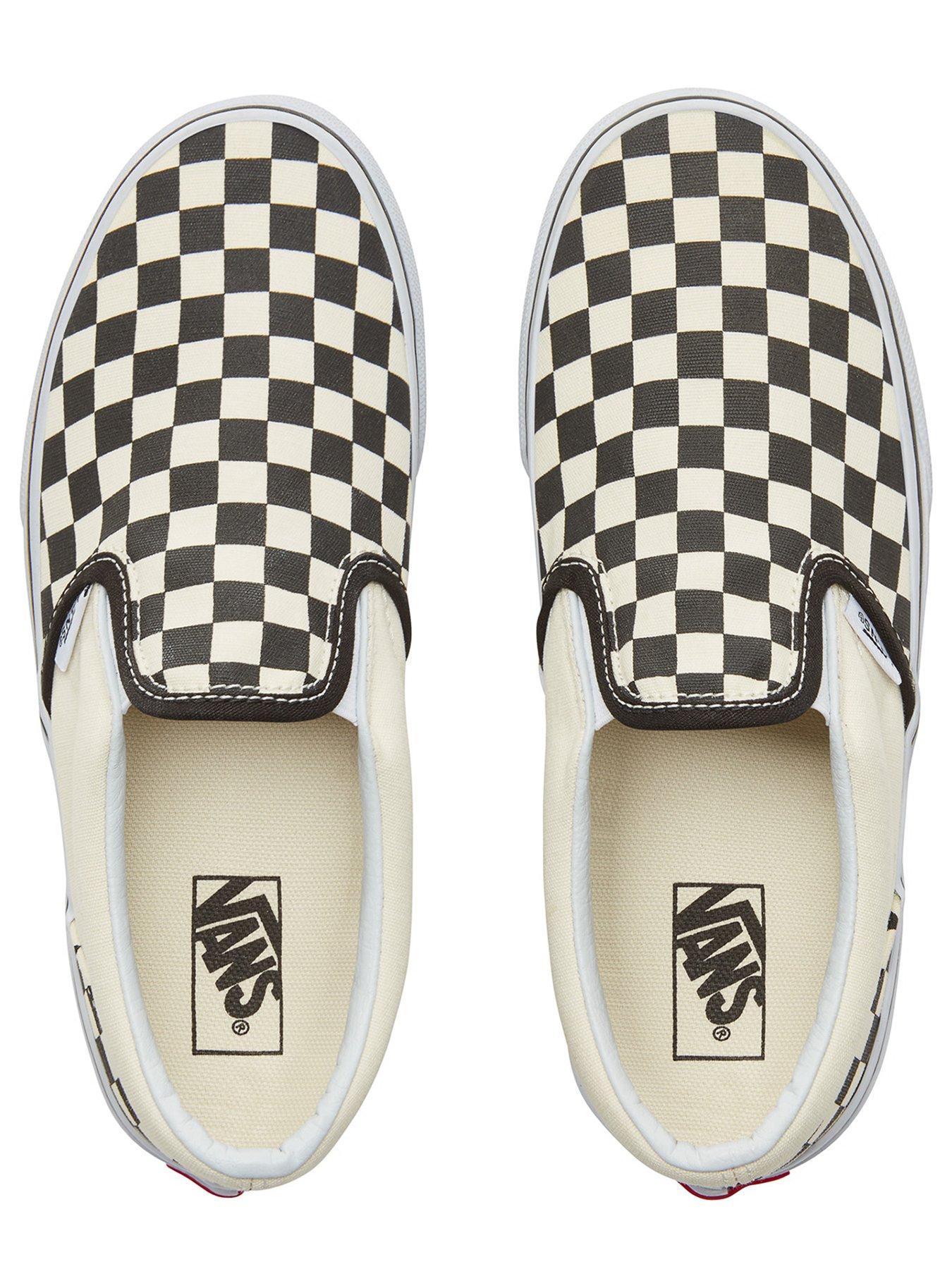 vans-kids-unisex-classic-slip-on-checkerboard-trainer-blackwhiteoutfit