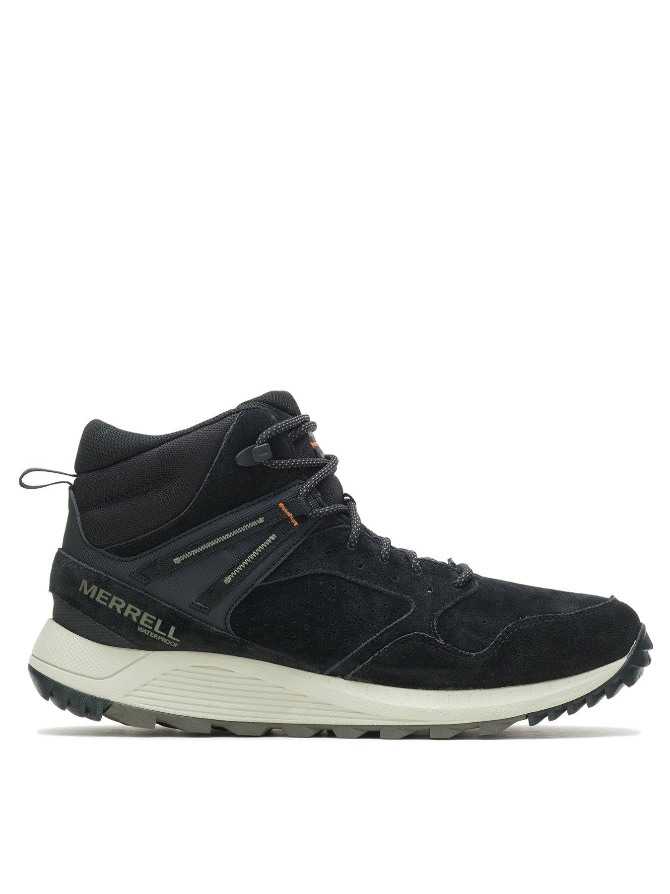 Merrell travvy mid waterproof black sale