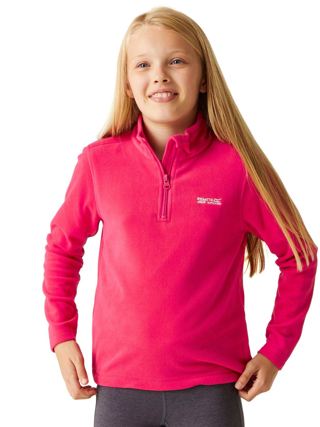 Regatta Kids Hot Shot II 1/4 Zip Fleece - Pink