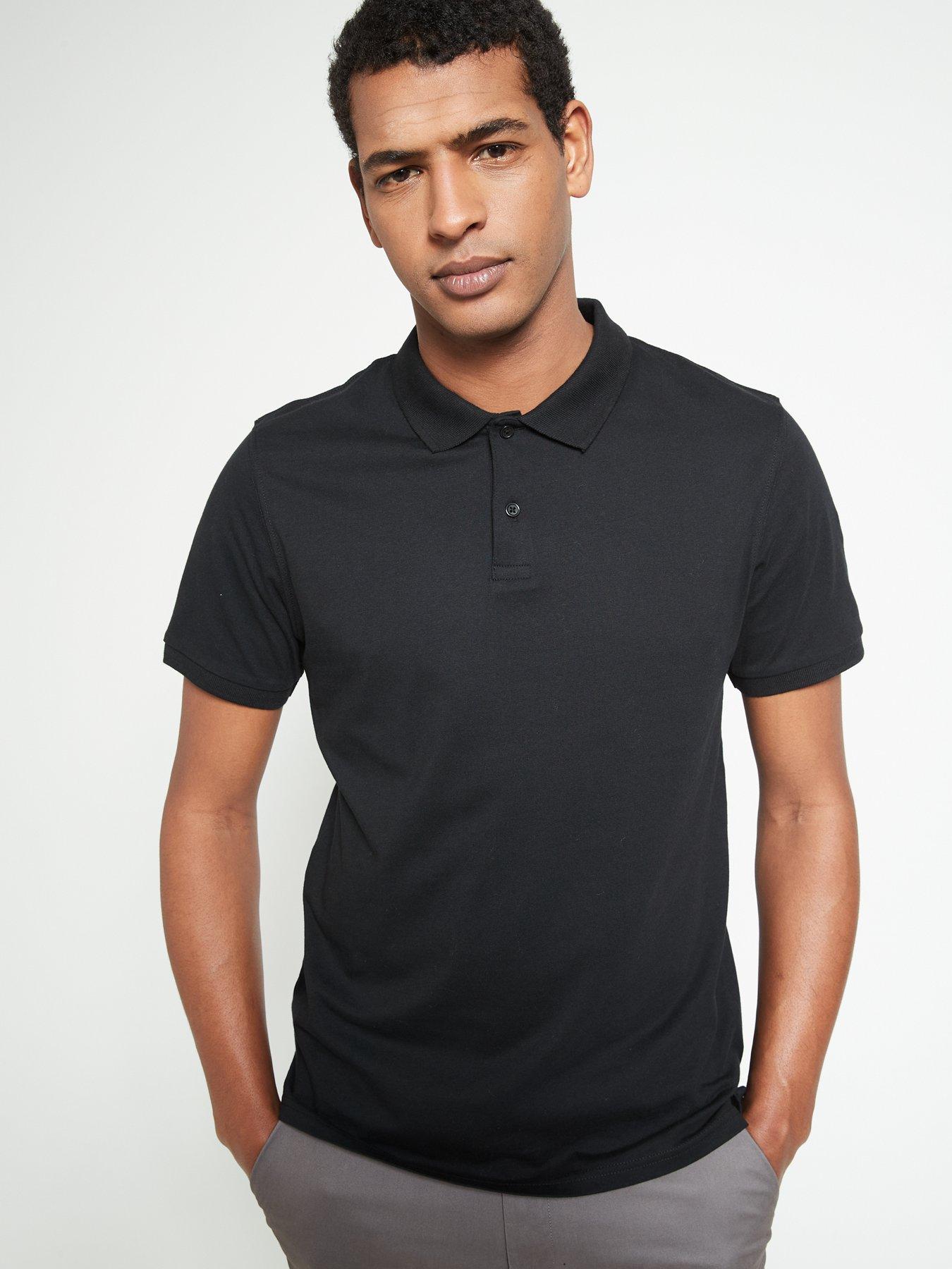 pack of black polo shirts