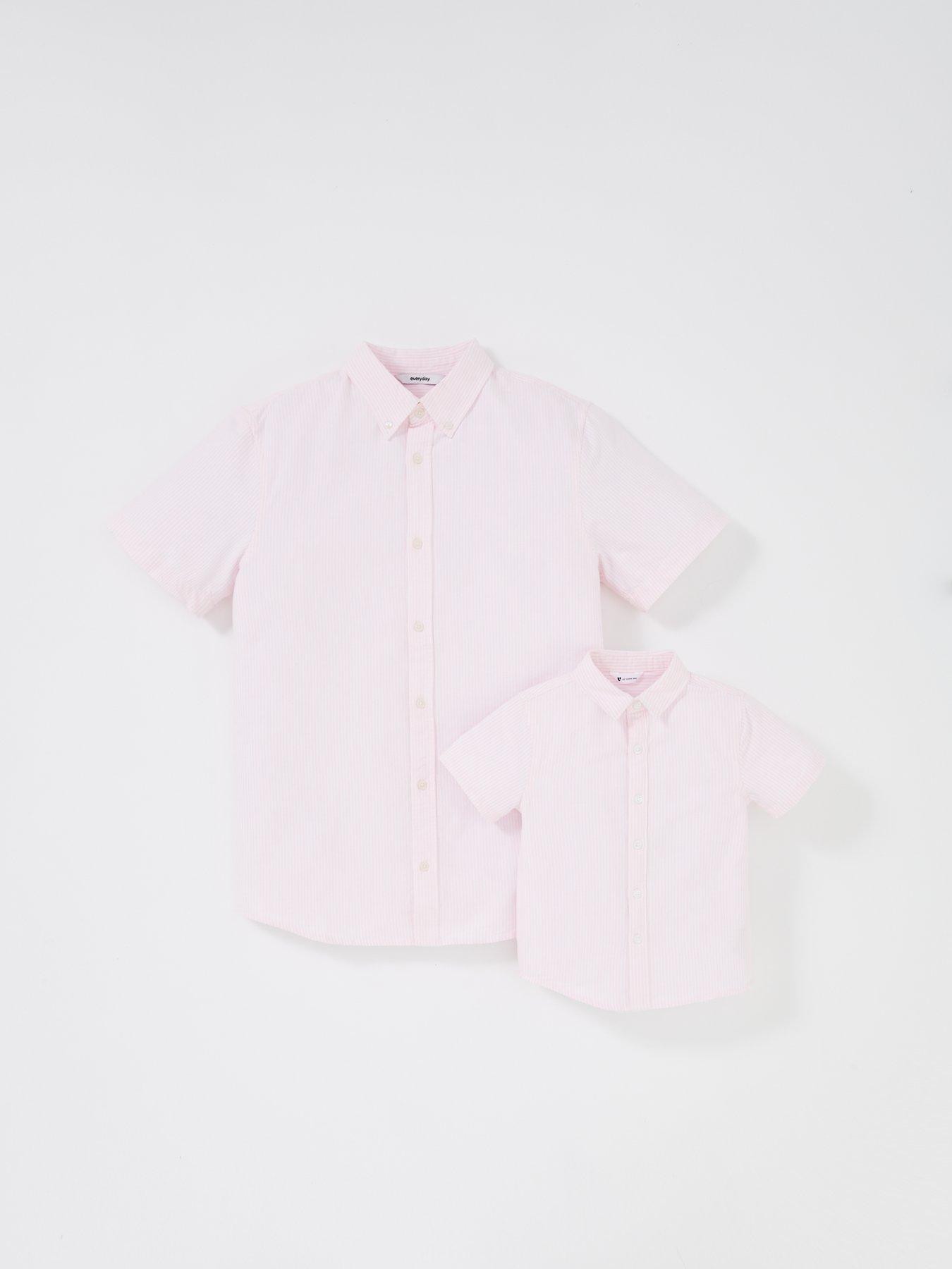 everyday-short-sleeve-stripe-oxford-shirt-pinkstillFront