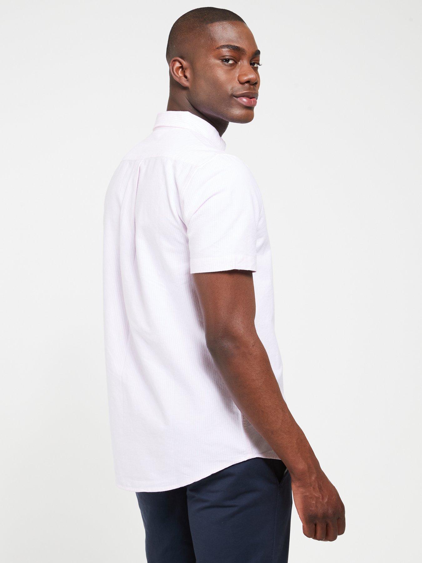 everyday-short-sleeve-stripe-oxford-shirt-pinkback