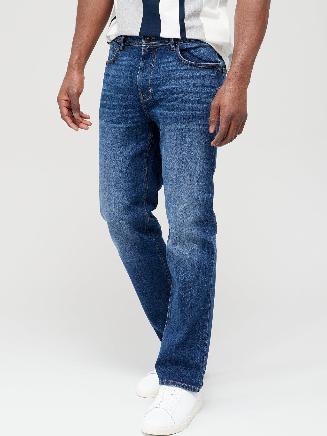 Image 1 of 5 of The Very Collection Premium Straight Stretch Jeans - Mid&nbsp;Blue