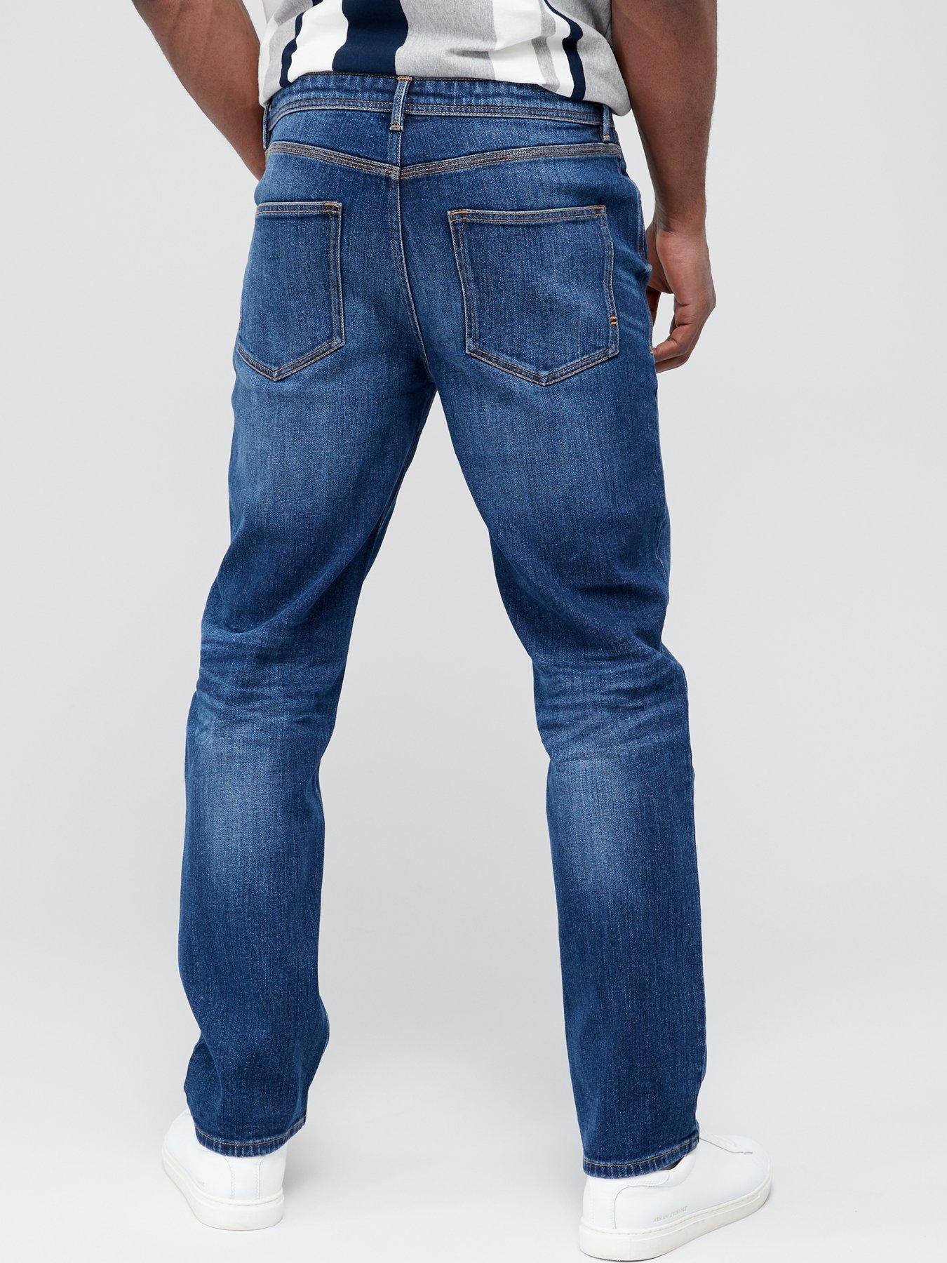 Image 2 of 5 of The Very Collection Premium Straight Stretch Jeans - Mid&nbsp;Blue