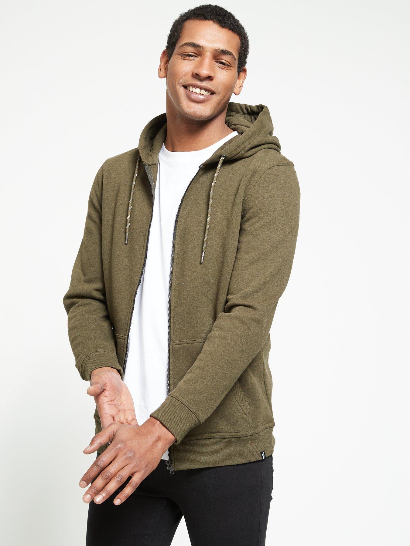 Mens zip shop up hoody