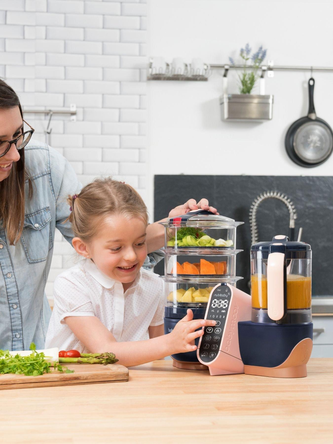 Image 2 of 7 of Babymoov Nutribaby XL 6-in-1 Baby Food Processor/Blender/Steamer - Blue