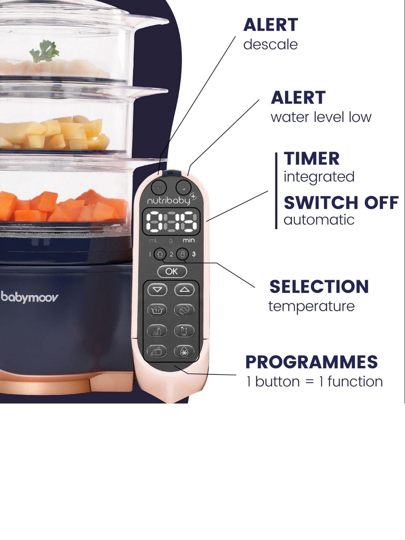 Image 4 of 7 of Babymoov Nutribaby XL 6-in-1 Baby Food Processor/Blender/Steamer - Blue