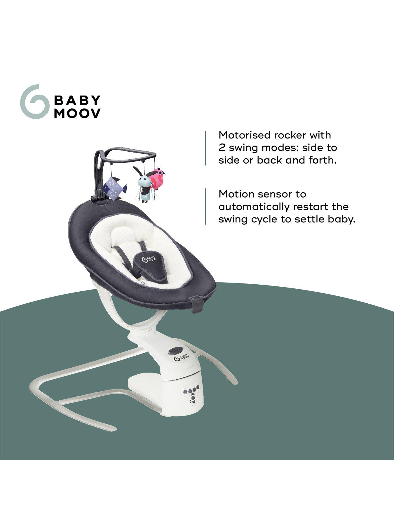 Babymoov Swoon Motion Zinc Baby Bouncer/Rocker Swing - Grey