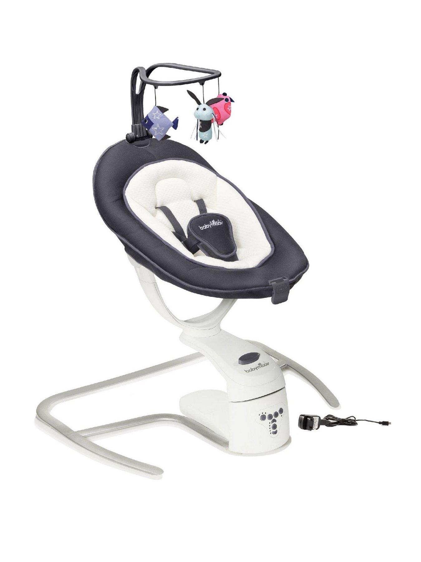 Image of Babymoov Swoon Motion Zinc Baby Bouncer/Rocker Swing - Grey
