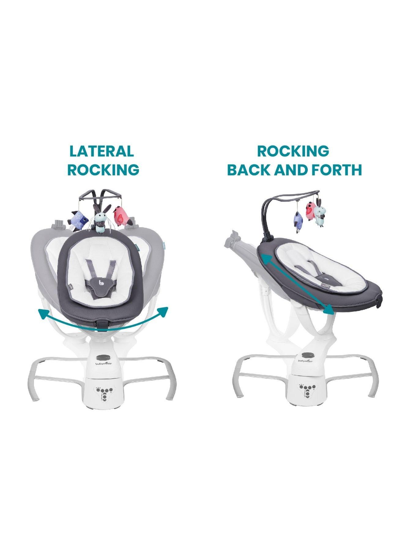 babymoov-swoon-motion-zinc-baby-bouncerrocker-swing-greyoutfit