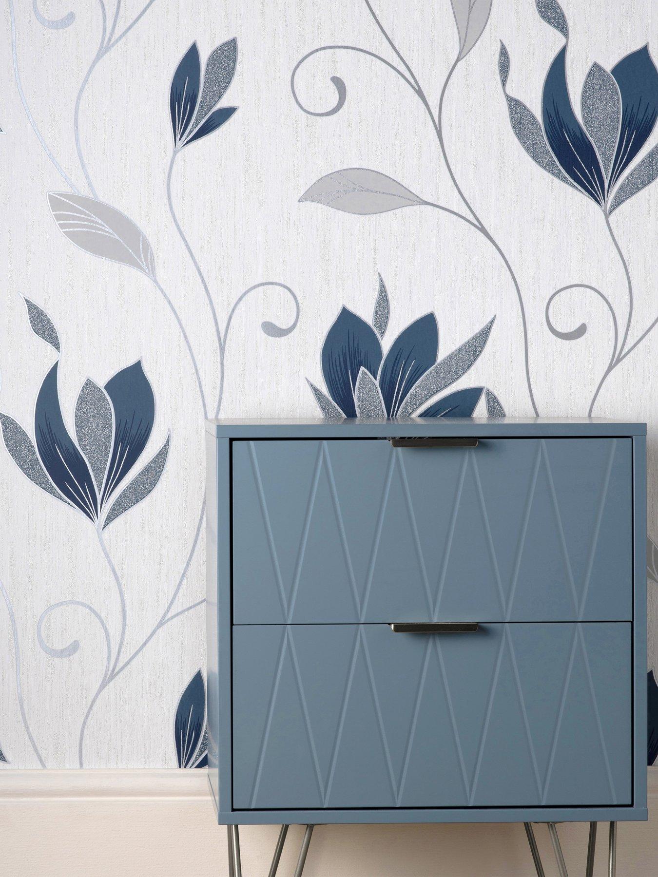 Image 1 of 4 of Crown Synergy Floral Sidewall Wallpaper
