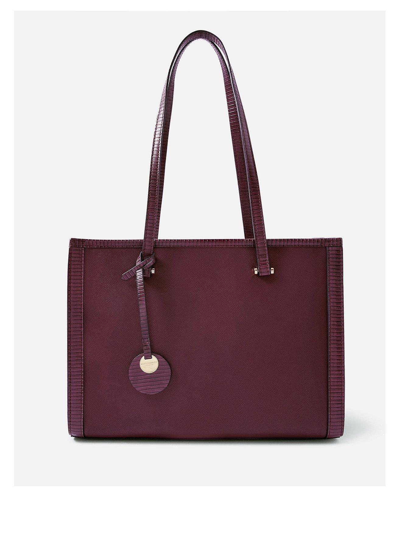 accessorize structured tote bag