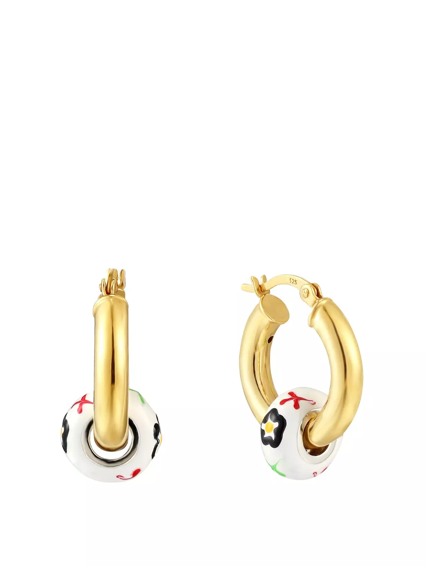 Seol + Gold 18kt gold vermeil 18mm thick Creole hoop earrings