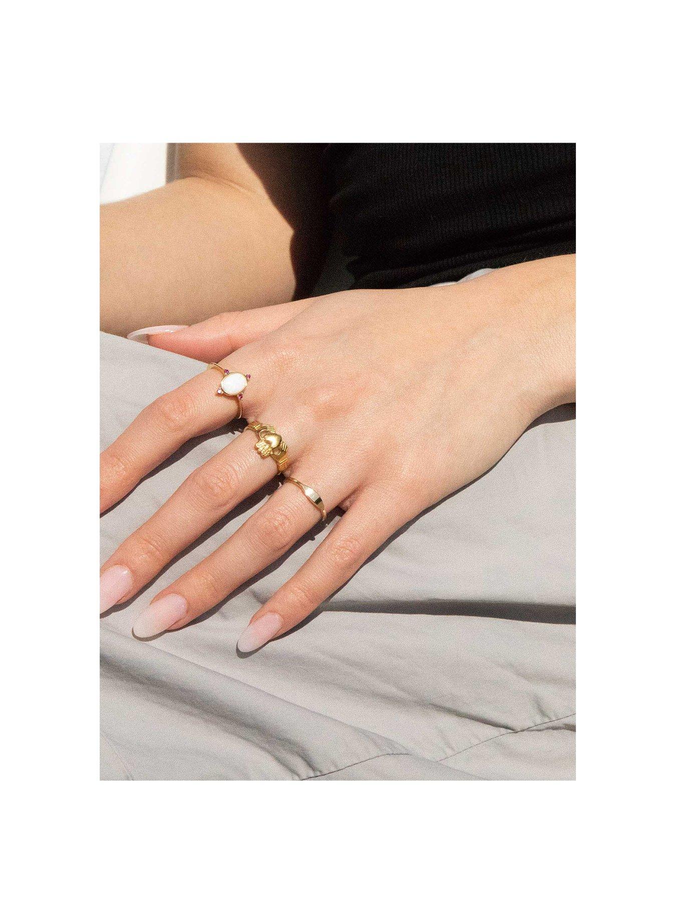 Image 5 of 6 of Seol + Gold 18ct Gold Plated Sterling Silver Claddagh Ring