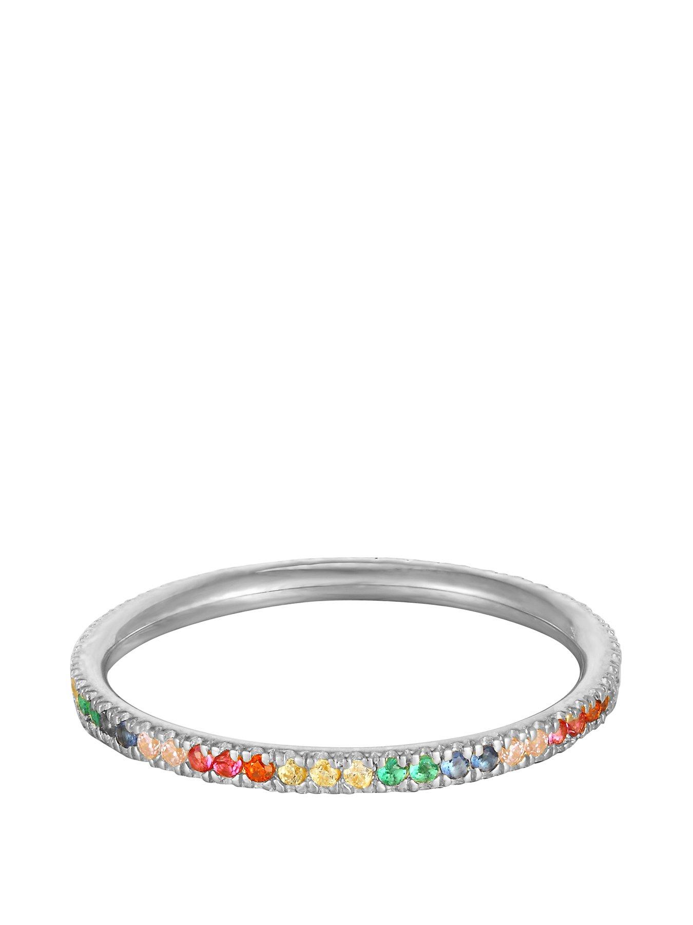 seol-gold-sterling-silver-rainbow-cubic-zirconia-eternity-ringfront