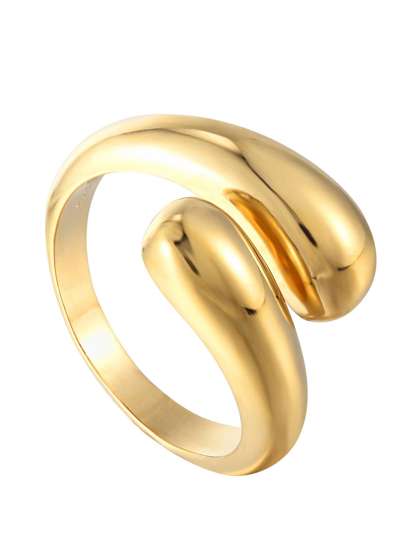 Seol + Gold 18ct Gold Plated Sterling Silver Chunky Twist Open Ring