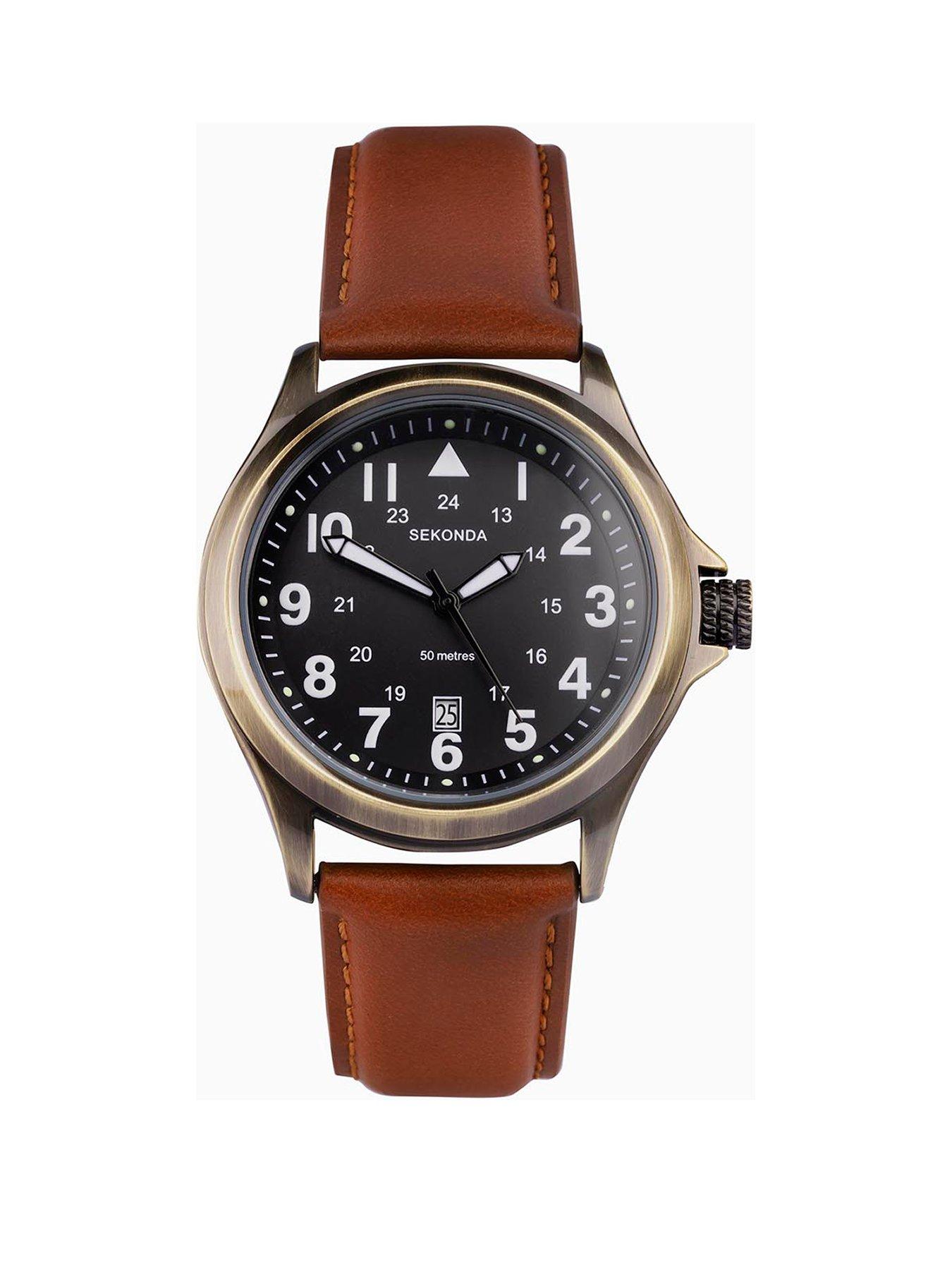 sekonda-sekonda-airborne-leather-mens-watchfront