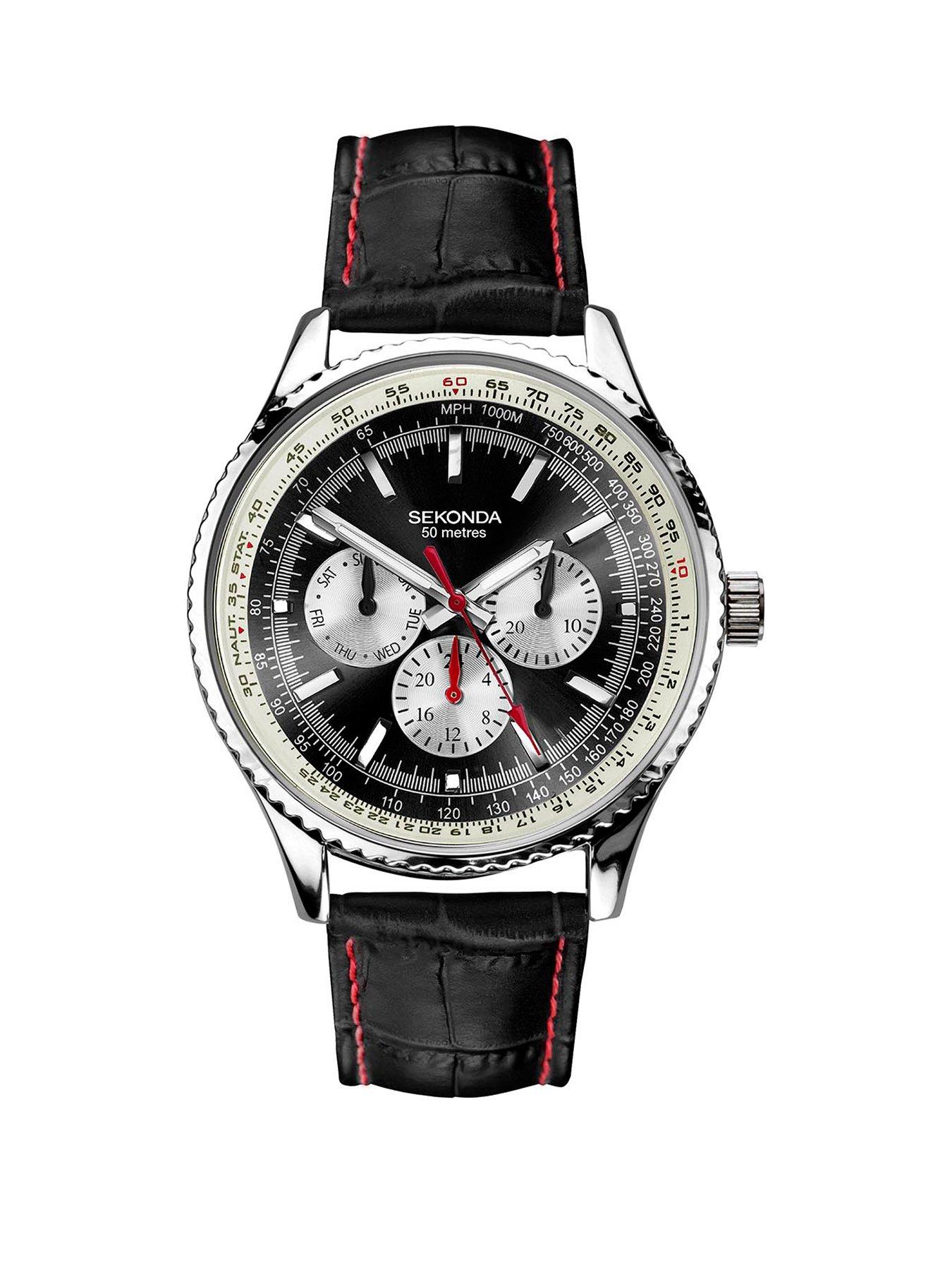 undefined Sekonda Chronograph Leather Mens Watch