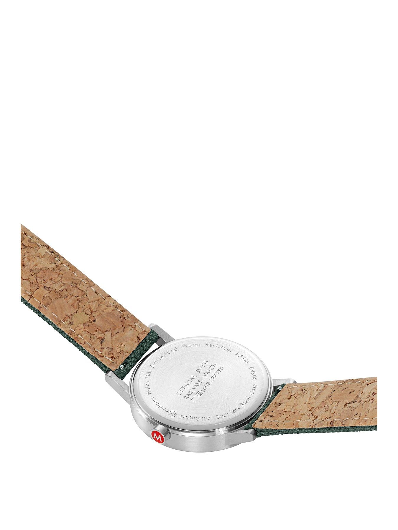 mondaine-classic-40-mmnbsptextile-with-cork-lining-unisex-watchstillFront