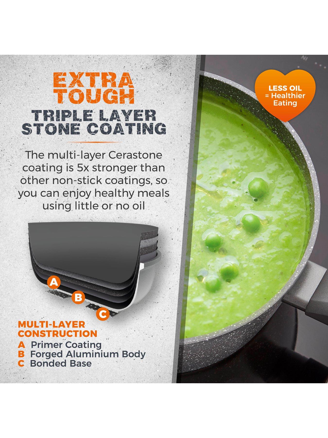 Image 3 of 7 of Tower Cerastone Forged 3 Piece Saucepan -&nbsp;Graphite