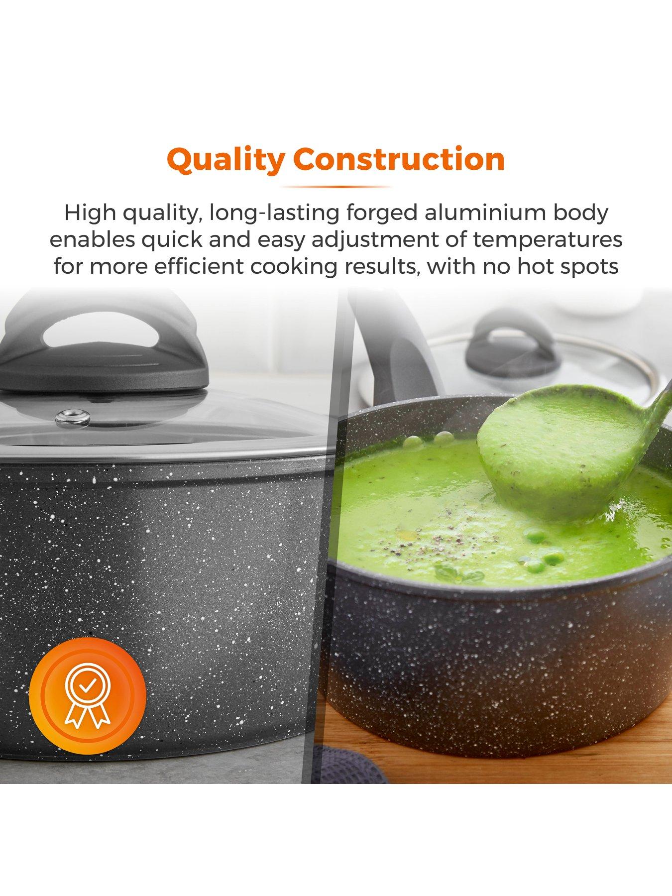 Image 4 of 7 of Tower Cerastone Forged 3 Piece Saucepan -&nbsp;Graphite