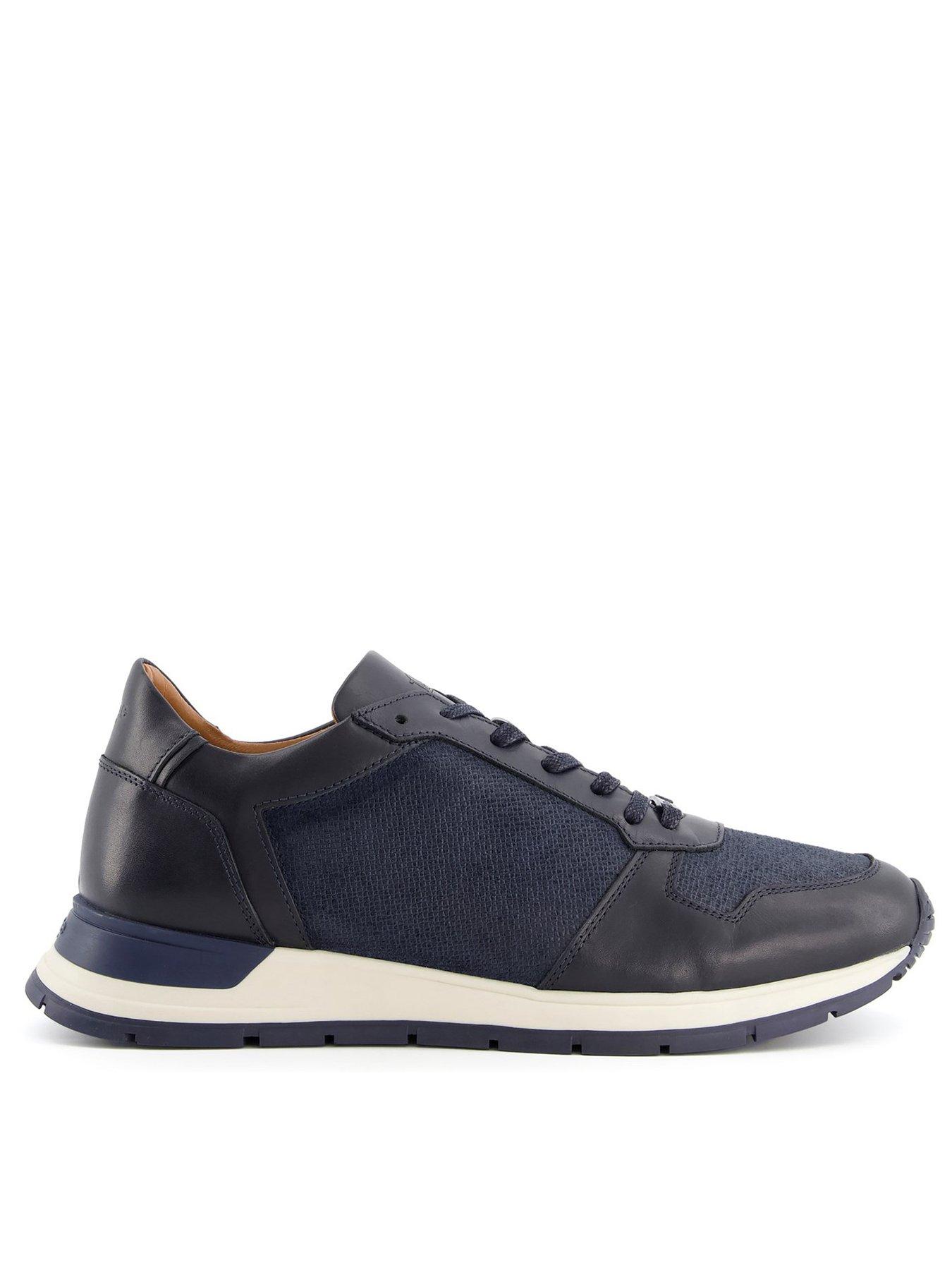 Dune navy trainers sale