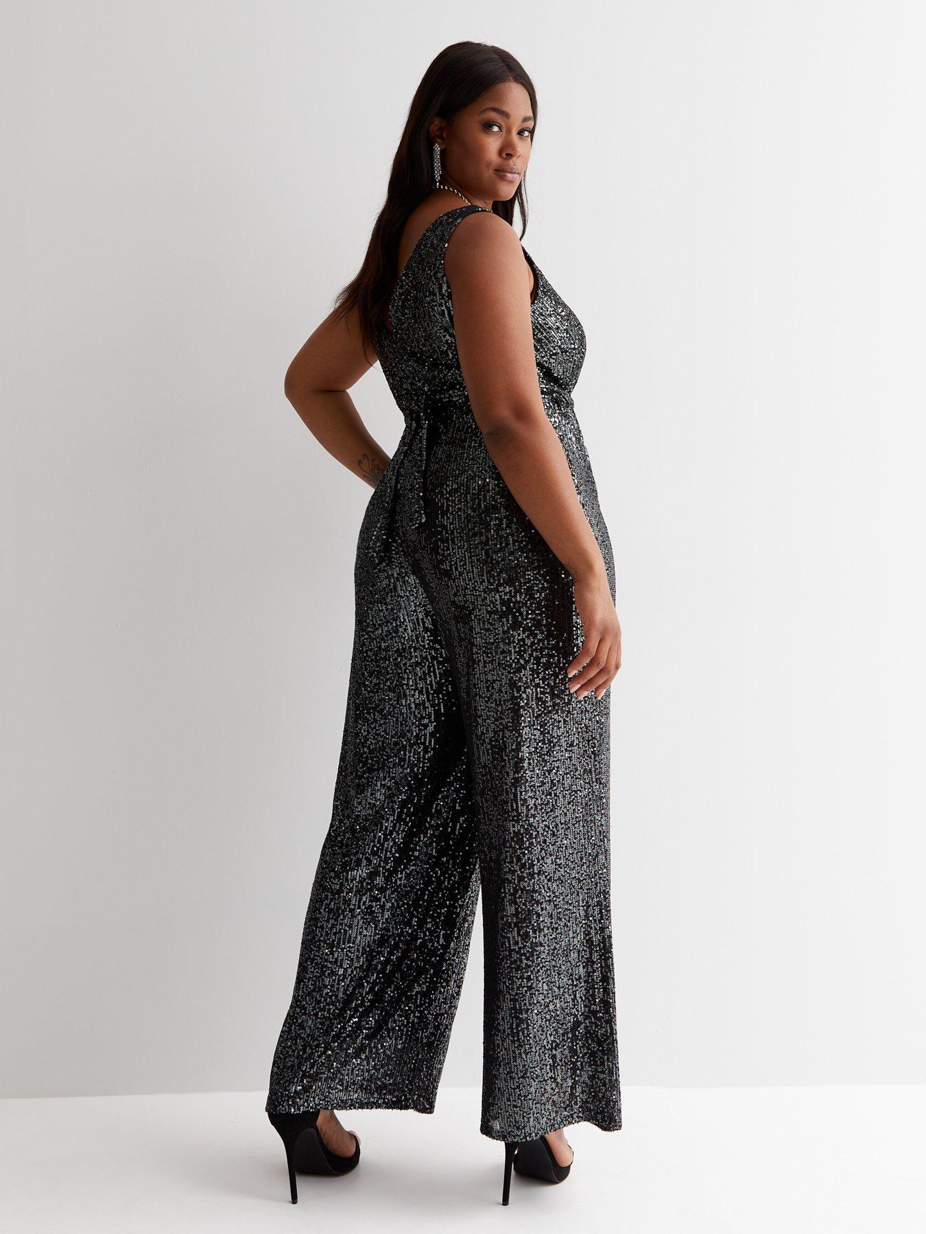 Sequin jumpsuit shop new look