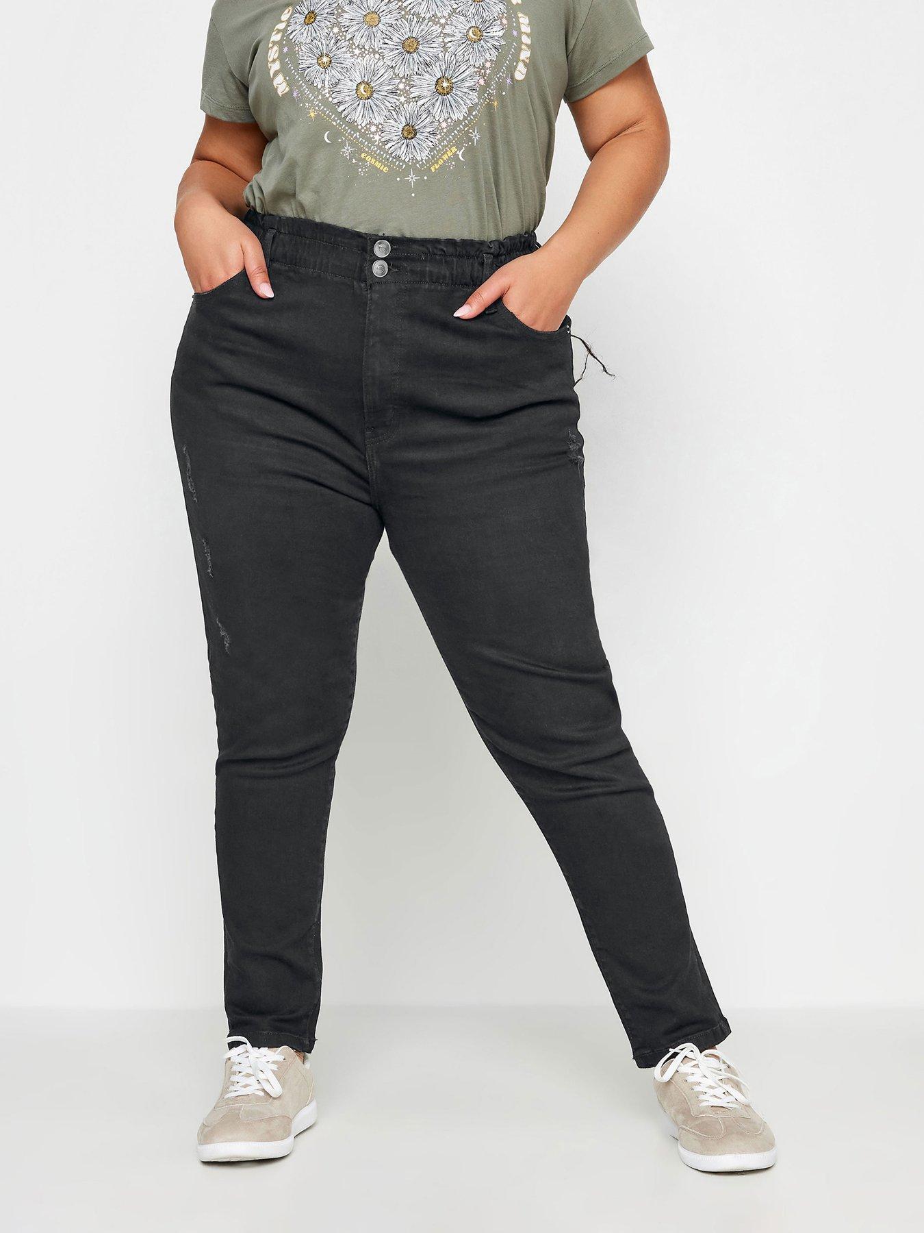 yours-elasticated-mom-jean-black