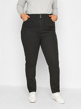 yours-yours-black-elasticated-mom-jean