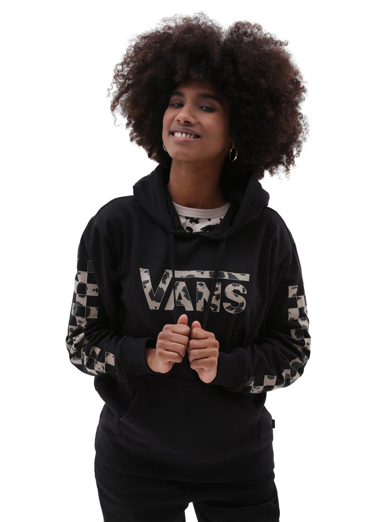 Vans Check Fill Long Sleeve Hoodie - Black | Very Ireland