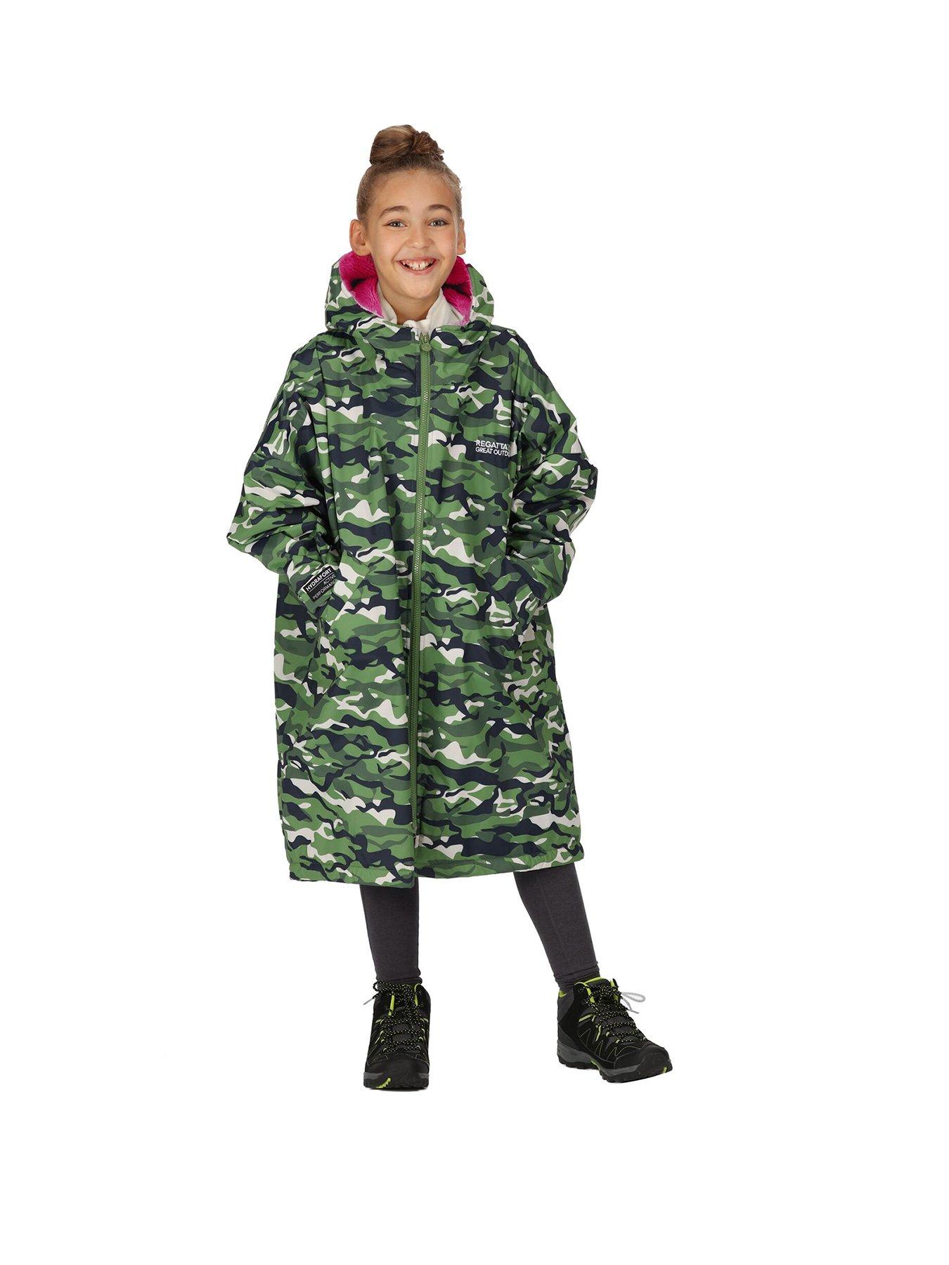 regatta-junior-waterproof-changing-robe-camo