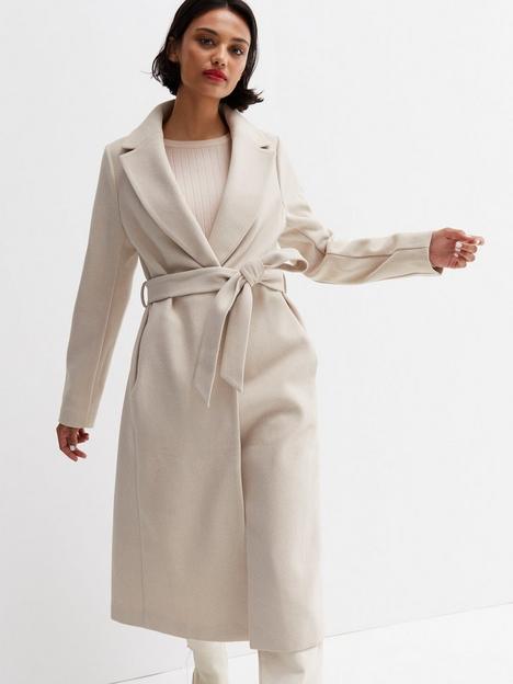 new-look-cream-unlined-belted-long-coat