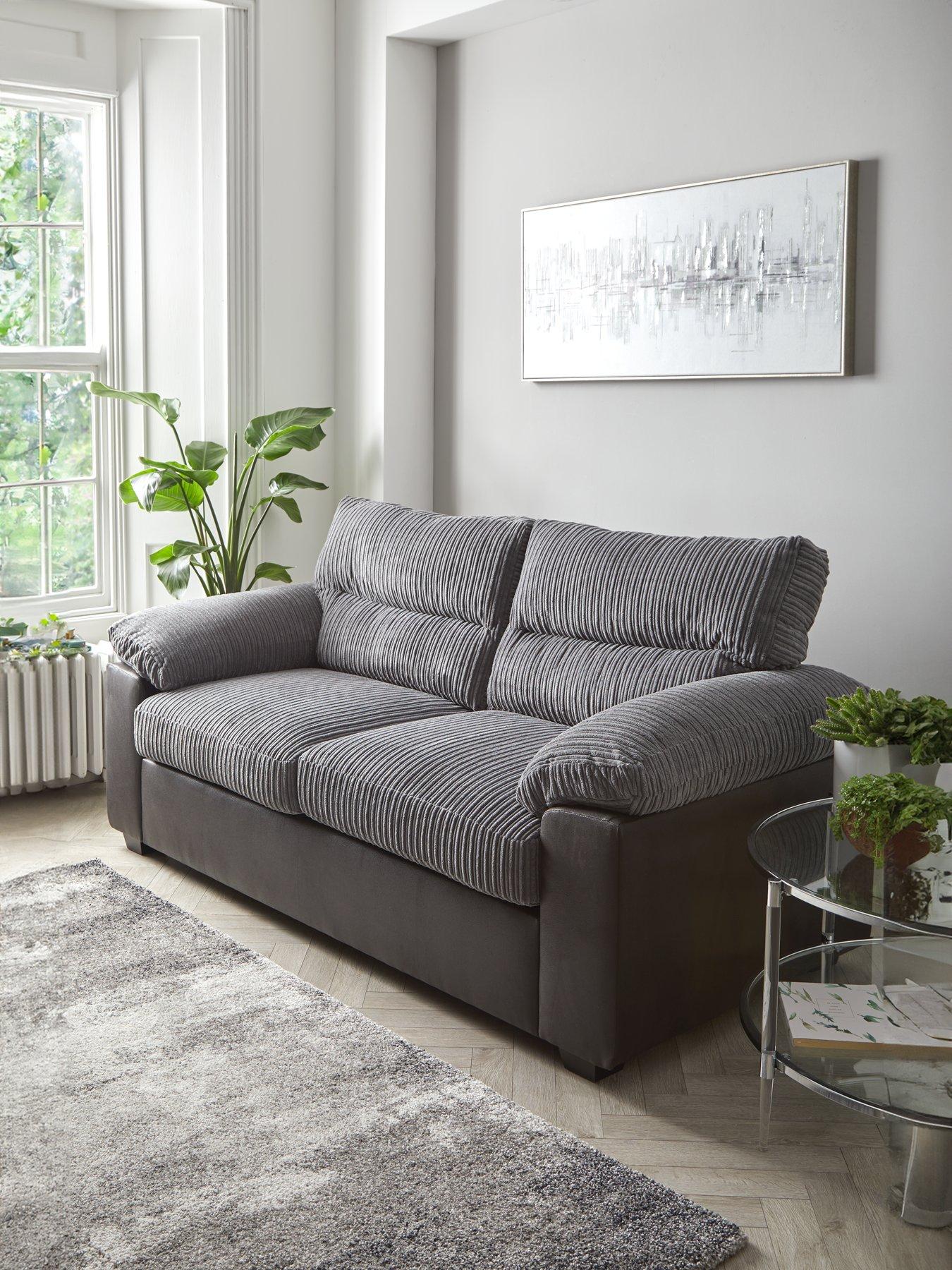 very-home-armstrong-2-seater-sofa-greyfront