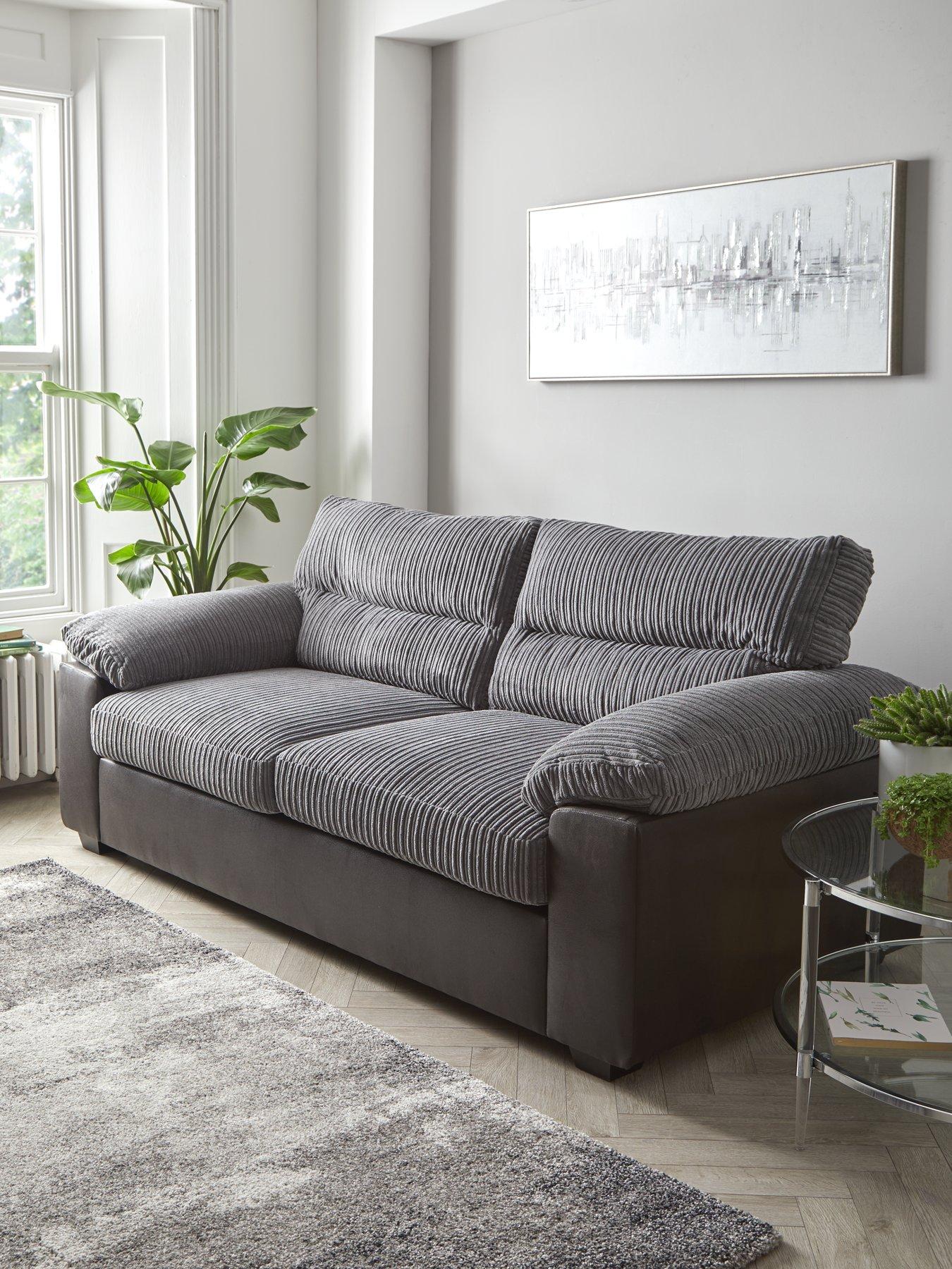 very-home-armstrong-3-seater-sofa-greyfront