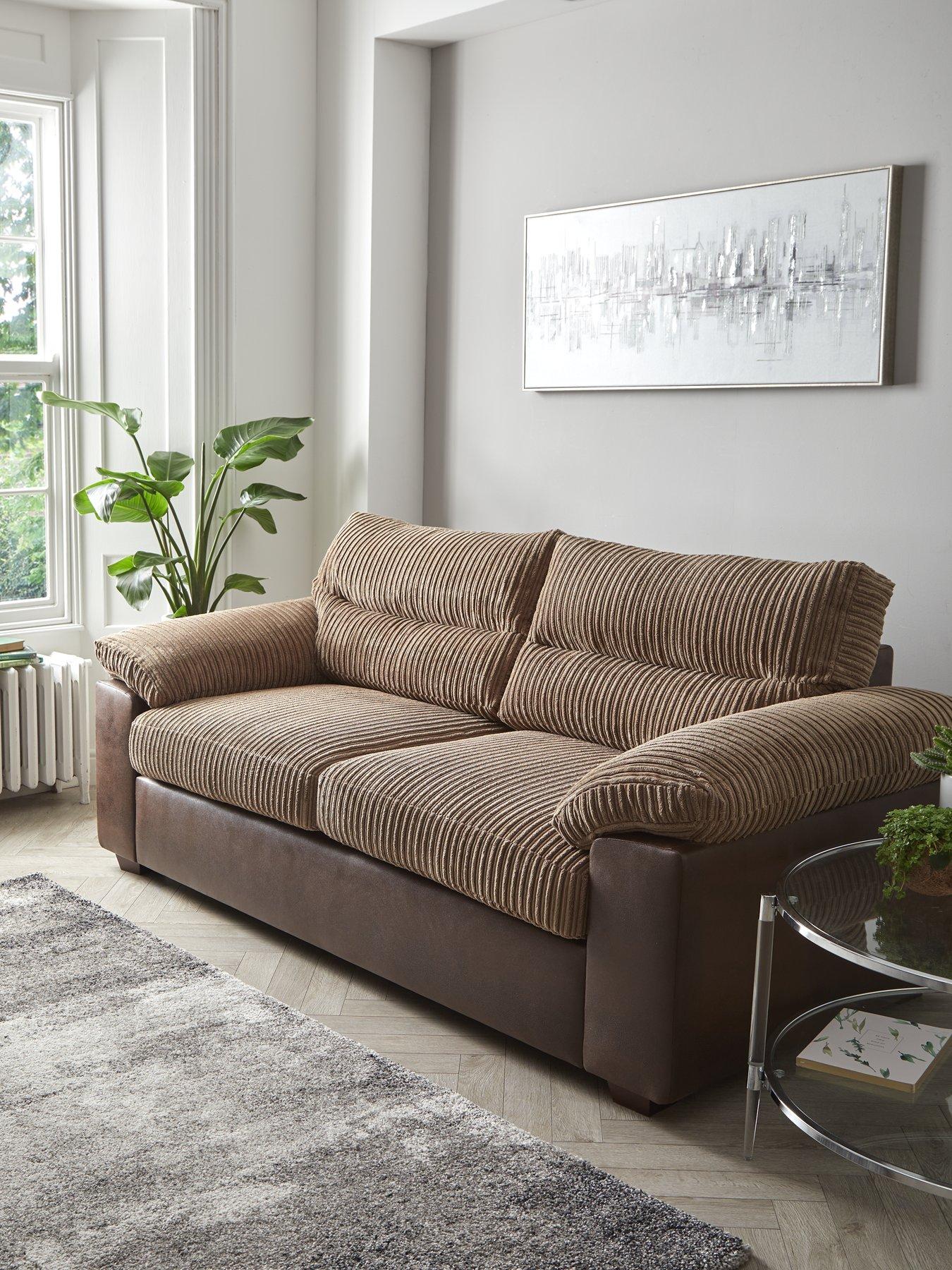 Image 1 of 6 of The Very Collection Armstrong 3 Seater Sofa - Brown