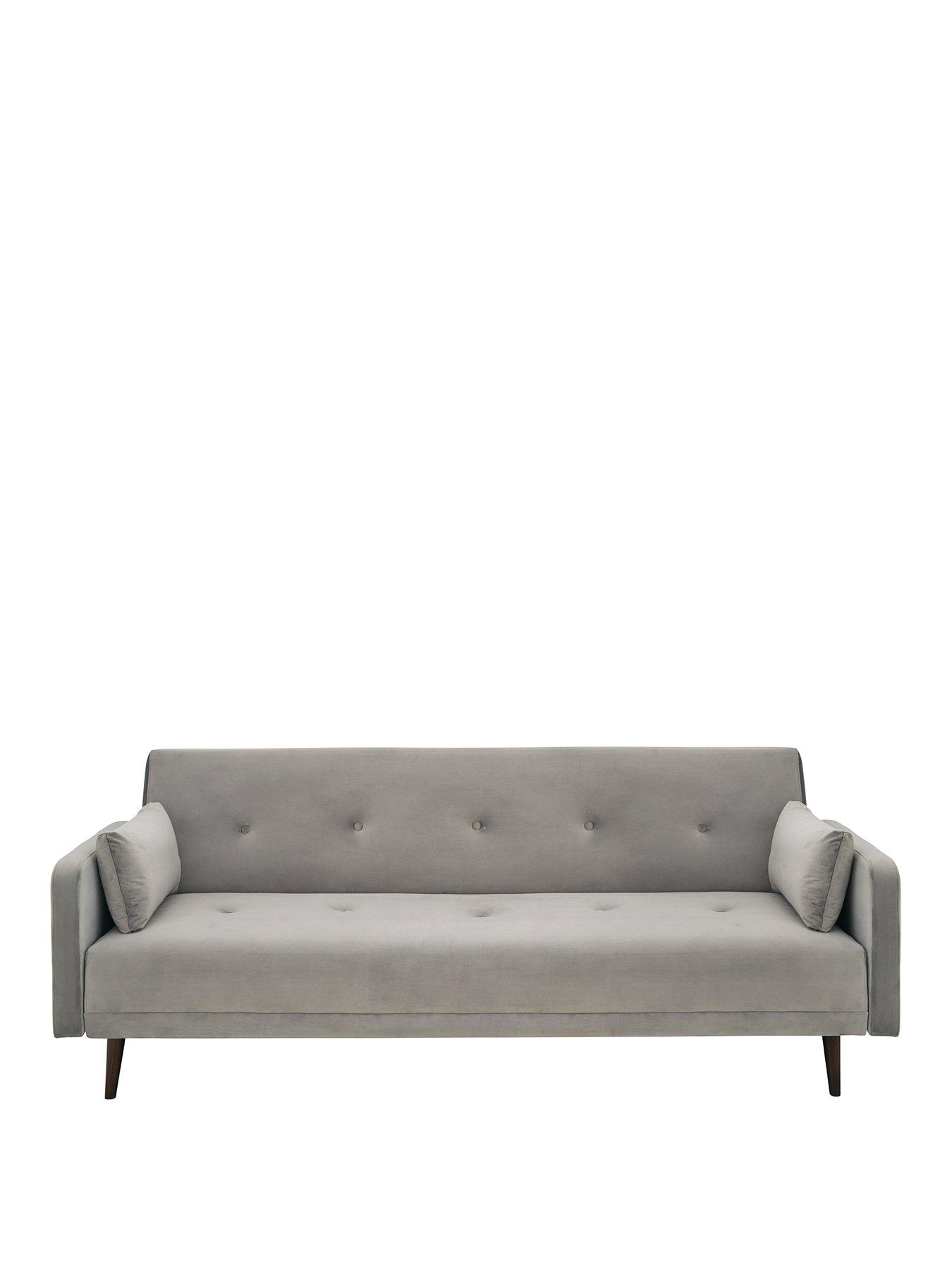 Image 2 of 6 of The Very Collection Cadiz Velvet Sofa Bed - Grey&nbsp;- FSC&reg; Certified