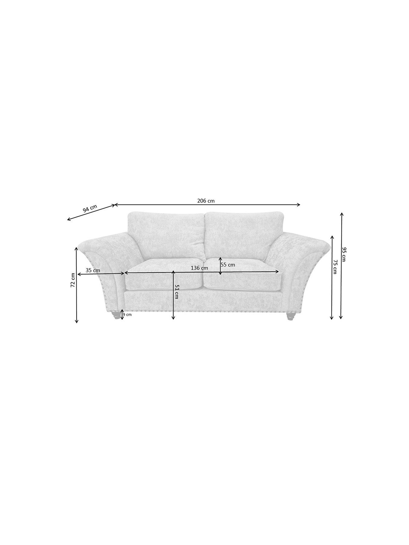 Image 3 of 5 of The Very Collection Ariel 3 Seater Fabric Sofa - Silver - FSC Certified