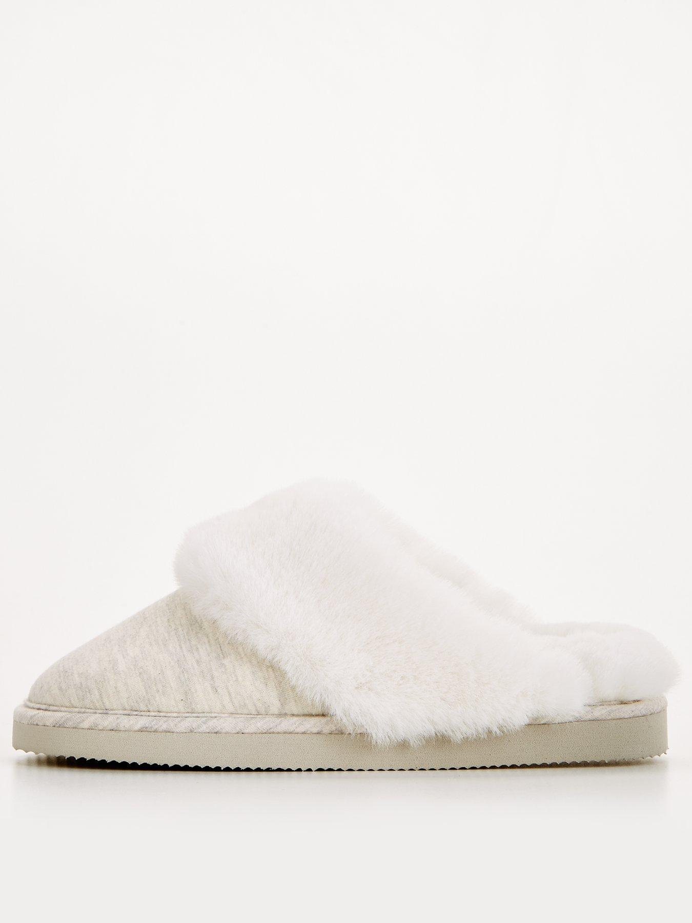 V by Very Victory Closed Toe Mule Slipper With Faux Fur Lining Very Ireland
