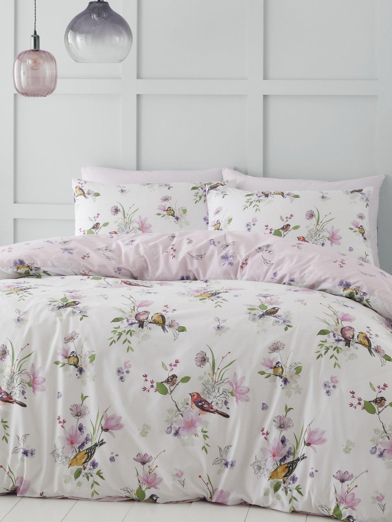 catherine-lansfield-songbird-duvet-cover-set-pink