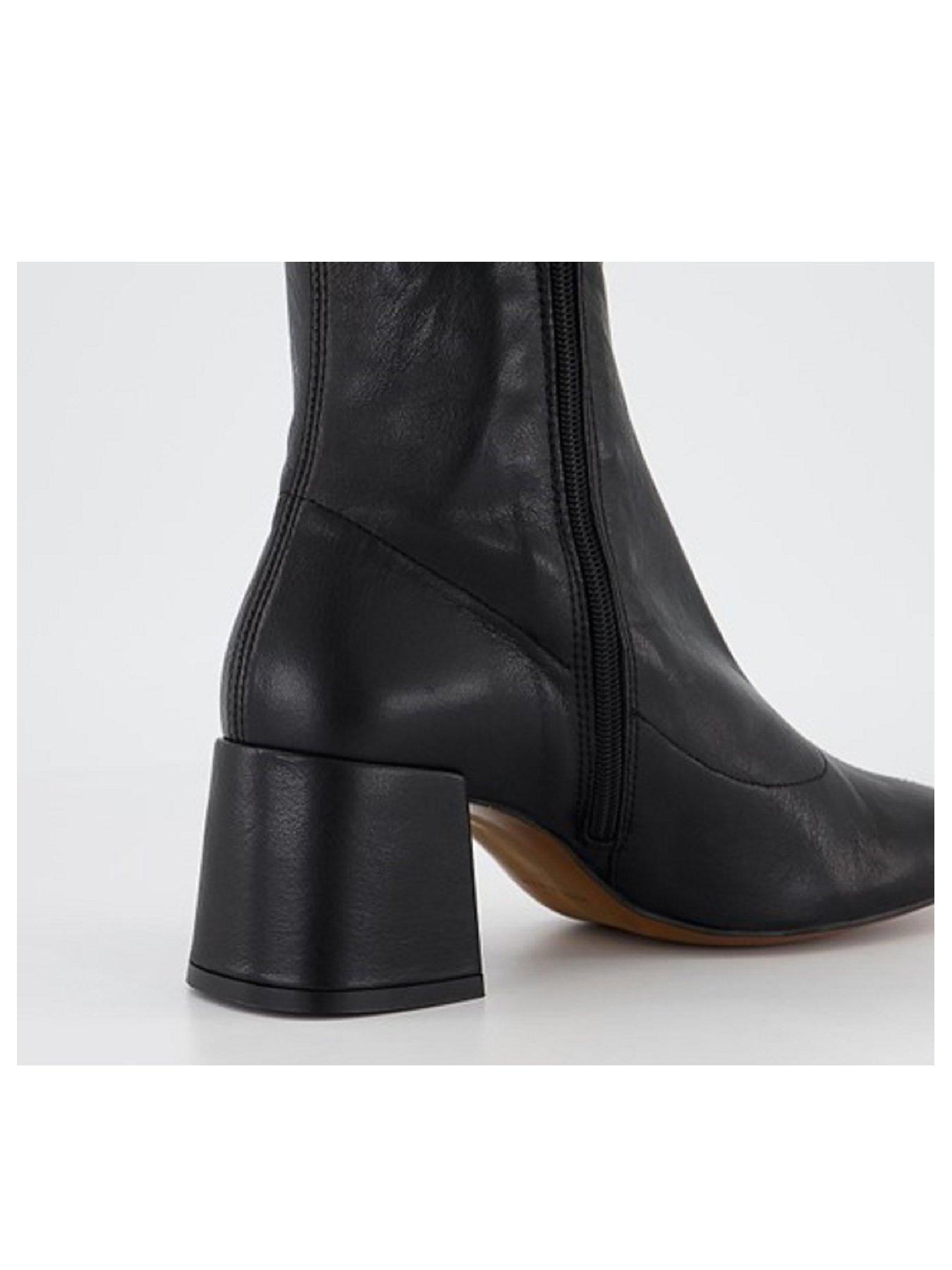 Office heeled ankle outlet boots