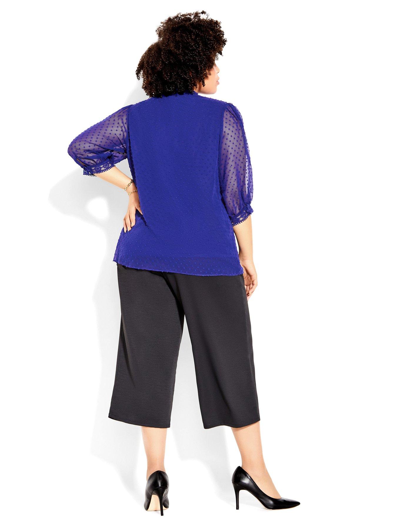 city-chic-city-chic-dobby-tie-topstillFront